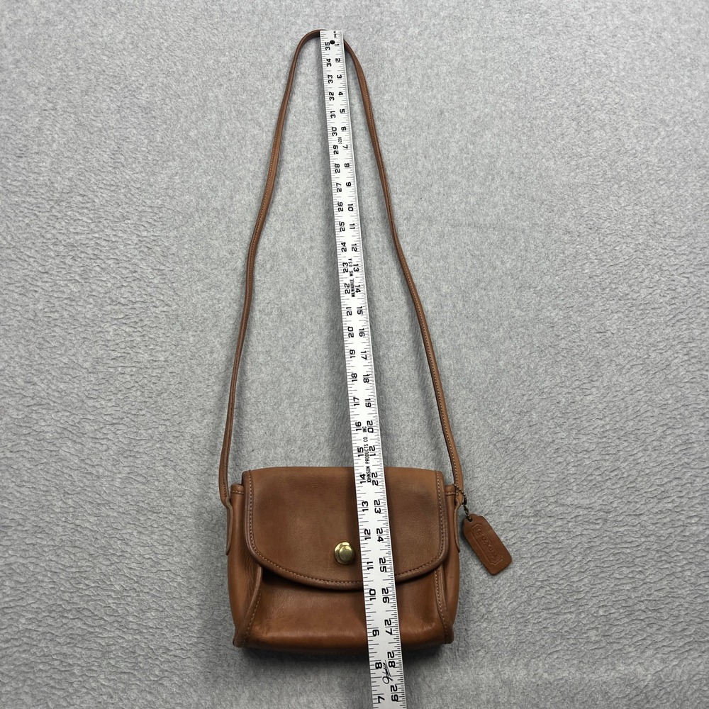 VTG Coach Chrystie Crossbody Bag Brass British Tan Leather USA Made Purse 7150* - Picture 14 of 16